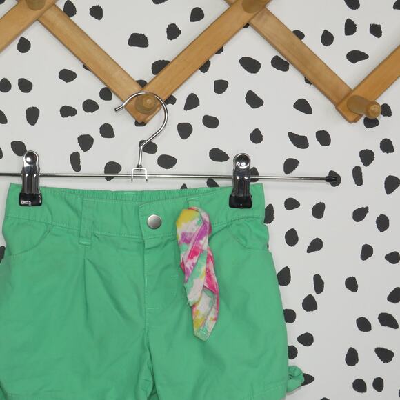 Garanimals Solid Green Sash Casual Girls Shorts - Picture 2 of 6